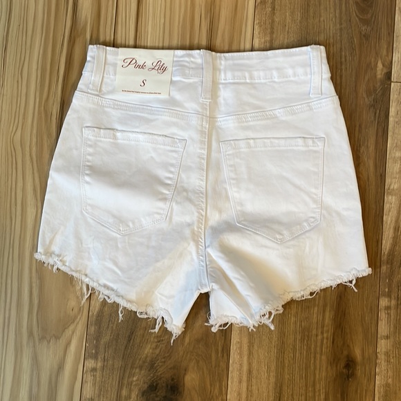White Denim Shorts - Picture 2 of 2